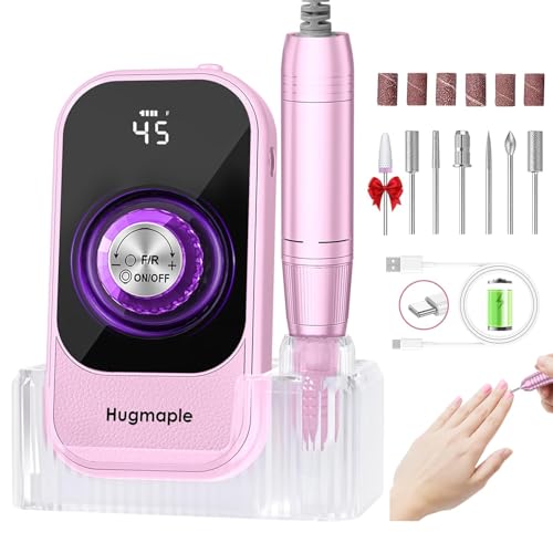 Pink Portable Electric Nail Drill File - Professional 45,000 RPM E-File Machine
