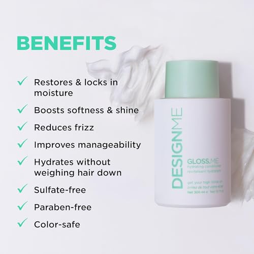 Design.ME GLOSS.ME Hydrating Conditioner 10 Fl Oz - Moisturizes & Adds Shine