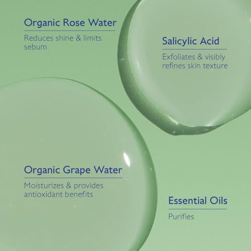 Caudalie Vinopure Salicylic Acid Pore Minimizing and Exfoliating Toner with Organic Rose Water