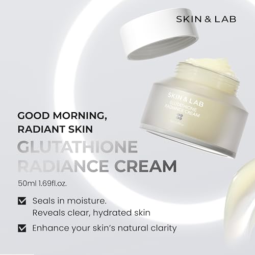 [SKIN&LAB] Glutathione Radiance Cream 1.69 fl oz | Cellfusome Glutathione 100,000ppm | Face Moisturizer for Dry and Sensitive Skin