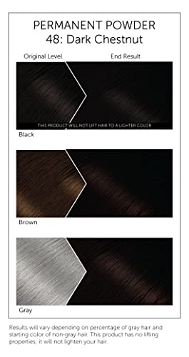 Dark Chestnut Permanent Hair Dye Powder - 6 Pack