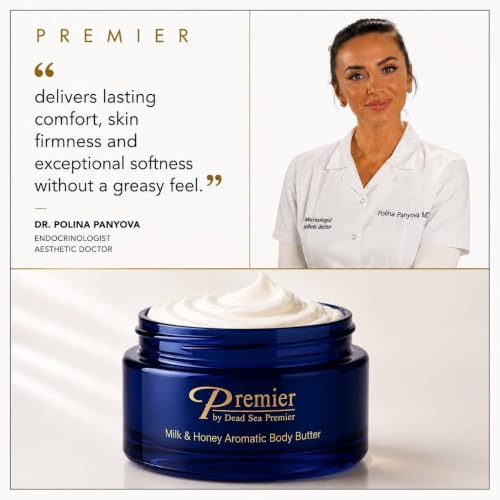 Premier Dead Sea Anti-Aging Body Cream with Milk & Honey - 5.95 Fl Oz