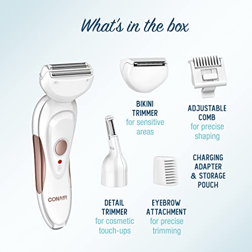 Women’s Electric Body & Facial Hair Removal Trimmer – Cordless Shaver & Bikini Line Groomer
