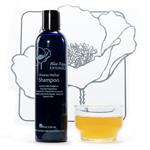 Herbal Shampoo for Hair Detox and Nourishment - Blue Poppy, 8 Fl Oz