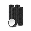 Qislee Compact Mirror Bulk, Round Makeup Mirror for Purse, Set of 200 (Black)