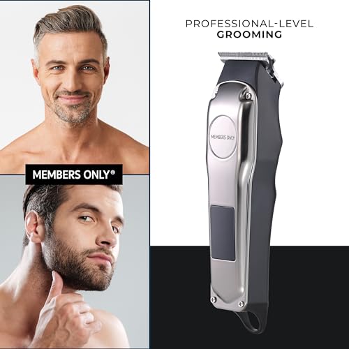 Members Only 7-Piece Cordless T-Blade Hair Trimmer for Beard & Grooming