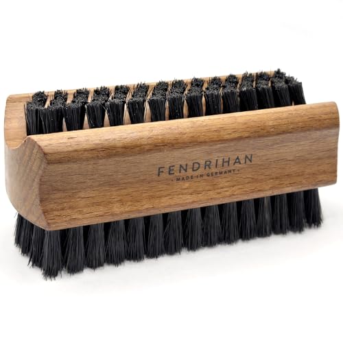 Genuine Boar Bristle Nail Brush with Beech Wood Handle - German Made, 4 Inch