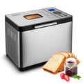 Silver VEVOR Bread Maker 19-in-1 2LB Dough Machine with Ceramic Pan & Gluten-Free Setting