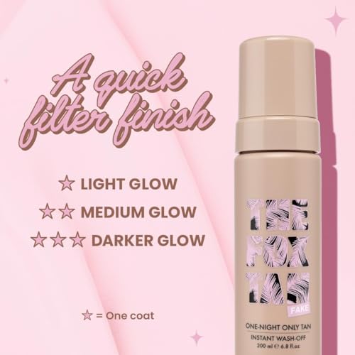 Instant Wash-Off Tanning Mousse for Face & Body - Fast-Drying, Vegan & Cruelty-Free, 200mL