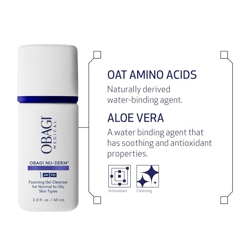 Obagi Nu-Derm Foaming Gel Cleanser for Face 2 Fl Oz Travel Size