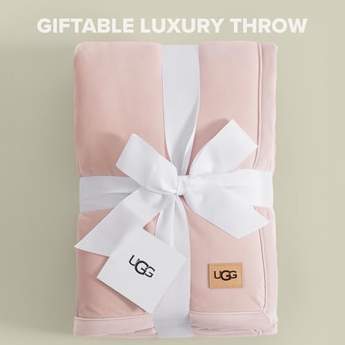 UGG Bliss Fleece Throw Blanket - Pink 50x70 Inch Couch & Bed Accessory