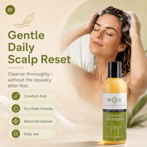 Vegan Organic Hair Shampoo - All Hair Types, 8.8 Fl Oz - Paraben & Sulfate Free with Herbal Scent