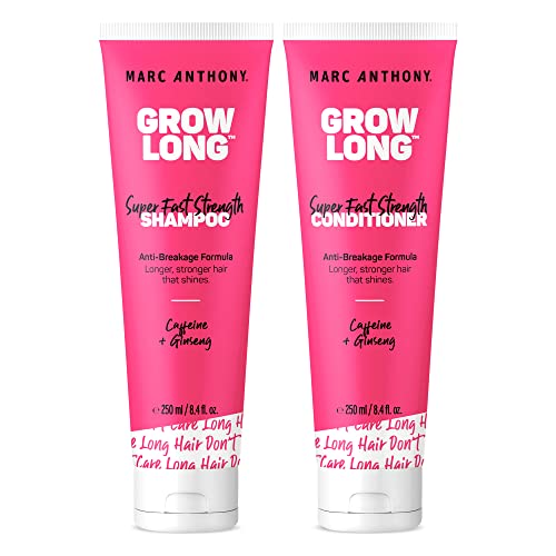 Marc Anthony Grow Long Hair Care Gift Set with Shampoo, Hair Mask & Conditioner