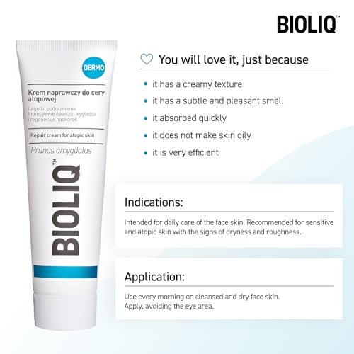 Bioliq Dermo Repair Body Cream for Atopic Skin - Alleviates Irritation, Hydrates, and Regenerates with Sweet Almond Oil for Moisturization - 50 ml
