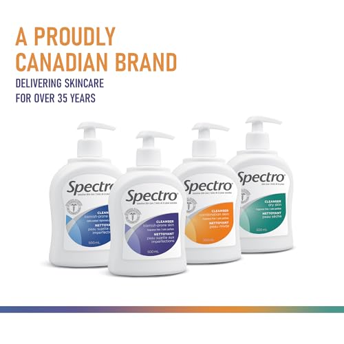 Spectro Jel Facial Cleanser 500ml with Pump - Fragrance-Free for Blemish-Prone Skin - 17 Fl Oz