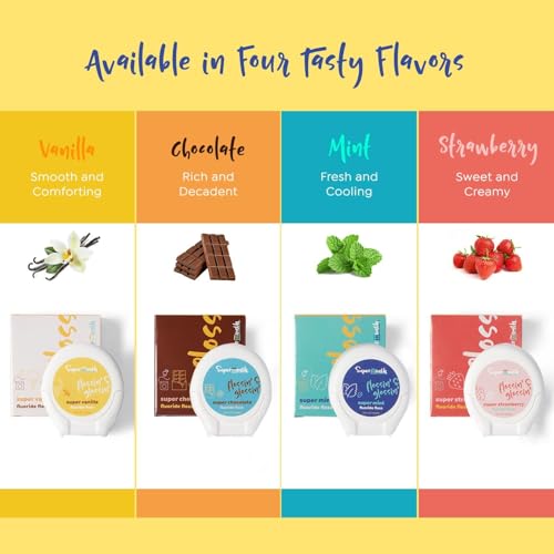 SuperMouth Nano Hydroxyapatite Fluoride Floss 3 Pack - Chocolate