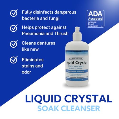Liquid Crystal Soak Cleanser for Dentures & Oral Appliances - Pack of 1