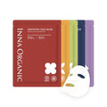 INNA ORGANIC Sheet Mask Set, Anti-Aging & Hydrating, EWG & COSMOS Certified (Pack of 5) | First Pick Discovery Set| Suitable for women | Essential oils infused | Luxury Clean Beauty