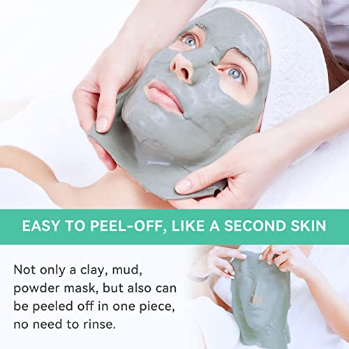 Fasplendor Peel-off Alginate Powder Face Mask with 9 in 1 Face Mask Mixing Bowl Set, SPA Quality, 240g/8Pcs
