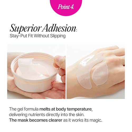 Smile Line Hydrogel Mask - Collagen & Snail Mucin Face Patches for Wrinkles - 90 Sheets Bulk