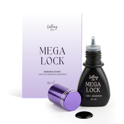 Professional Lash Extension Black Glue 10mL - Fast Dry, Long Retention, Banana Scent