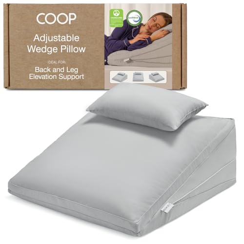 Adjustable Memory Foam Wedge Pillow for Sleep Support Pregnancy Reflux