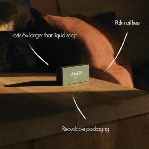 Amber Scented Soap Bar with Shea & Jojoba Oil - Eco-Friendly, Skin-Kind, 150g