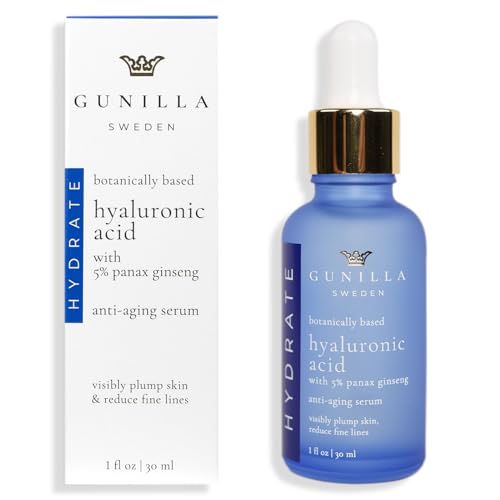 Hyaluronic Acid & Ginseng Serum 1 Fl Oz - Vegan, Hydrating, Anti-Aging