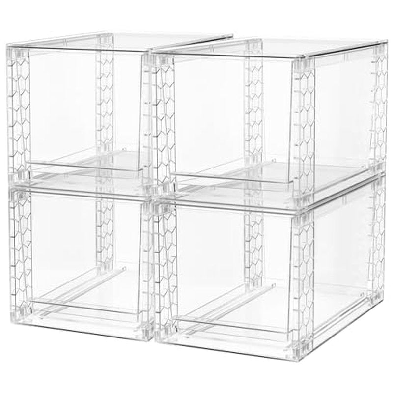 A-LuGei ¡¼????????¡½ Acrylic Stackable Drawers, 11.8" L Makeup Organizer, Bathroom Organizer and Storage, Under Sink Organizer, Plastic Storage Bins