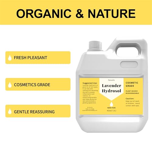 Hznxolrc 42 oz Organic Lavender Hydrosol Facial Mist & Toner - Pack of 1