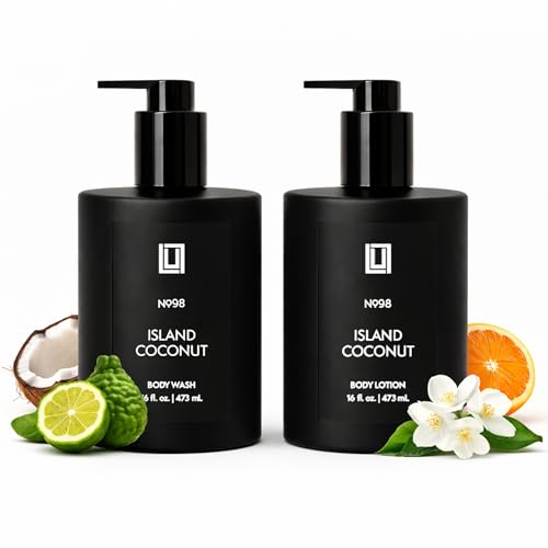 Lulu Candles Island Coconut Body Wash & Nourishing Lotion Set - 16 Fl Oz