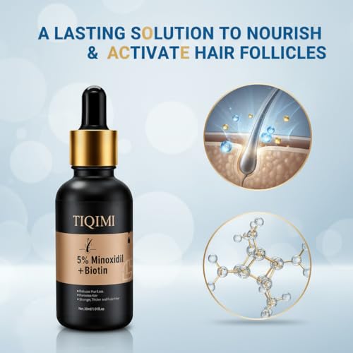 1 Fl Oz Minoxidil Hair Regrowth Foam for Women & Men with Biotin & Rosemary Oil