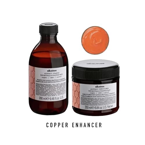 Davines Alchemic Shampoo Copper - Color-Treated Hair Safe Cleansing, 6 Vibrant Shades, 9.47 Fl Oz