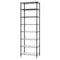 Finnhomy 8-Tier Adjustable Steel Wire Shelving Unit 72 Inch Black Storage Rack