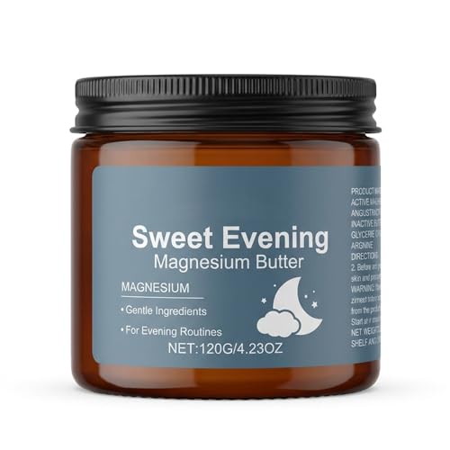 Sweet Bee Organics Magnesium Butter, Topical Magnesium Cream for Muscle Comfort & Relaxation, Shea & Mango Butter, 4 oz