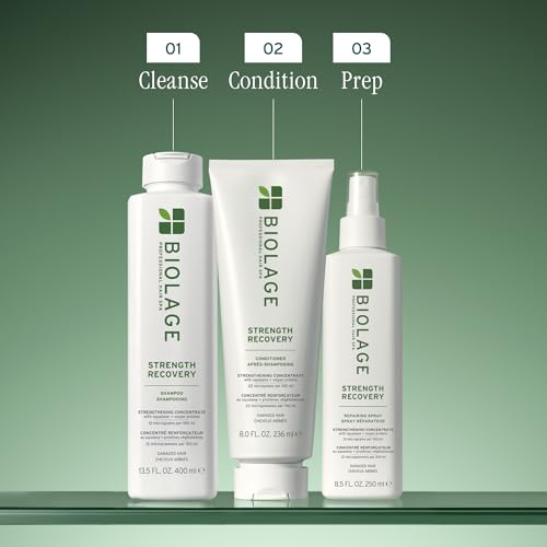 Biolage Strength Recovery Conditioner 8 Fl Oz for Damaged Hair - Deep Hydrating & Strengthening