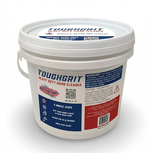 Toughgrit Heavy-Duty Powder Hand Cleaner, Perlite Abrasive, 101 oz – Skin-Safe, Solvent-Free