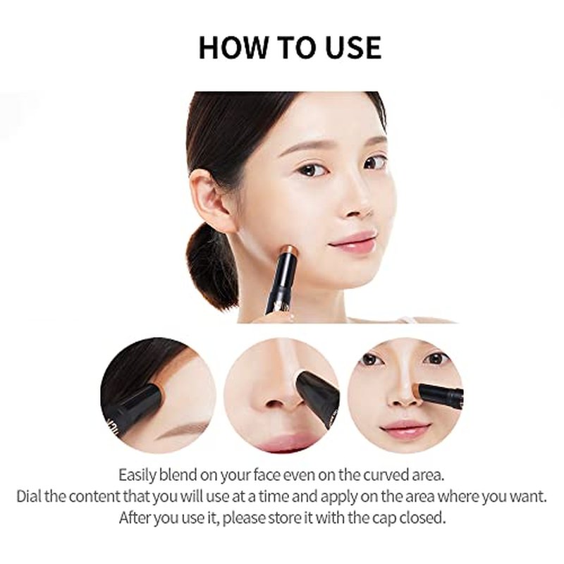 ETUDE Play 101 Stick Contour Duo - Original | Creamy Shading and Highlighter Duo for Easy Contouring Makeup, Kbeauty, Korean Makeup