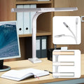 OttLite Extra Wide Area LED Clamp Lamp - White with 5 Brightness Levels