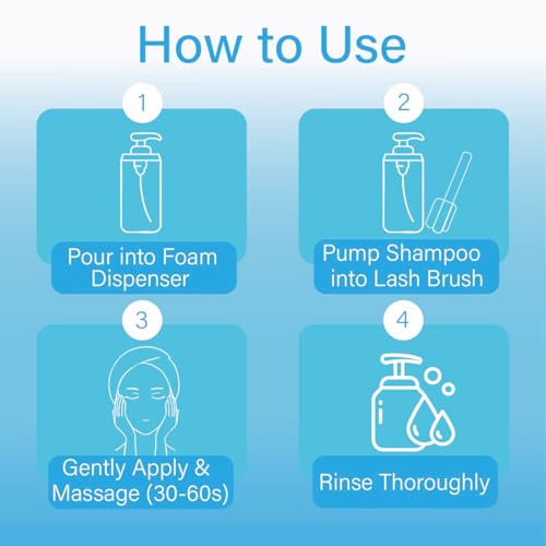 ISLA & FONTANE Lash Shampoo Bulk ? Multi-Scent Series ? 68 fl oz / 2L | Gentle Eyelash Cleanser for Lash Extensions | Non-Irritating | Professional Lash Bath Foam For Salon And Home Use (Unscented)