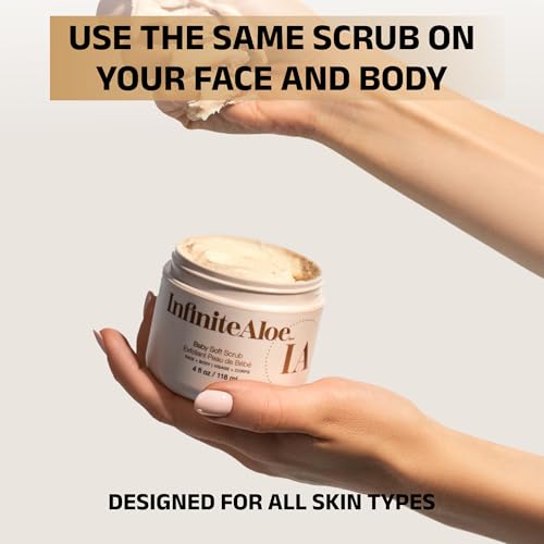 InfiniteAloe Baby Soft Scrub BSS – Aloe Vera Face & Body Exfoliator 4oz