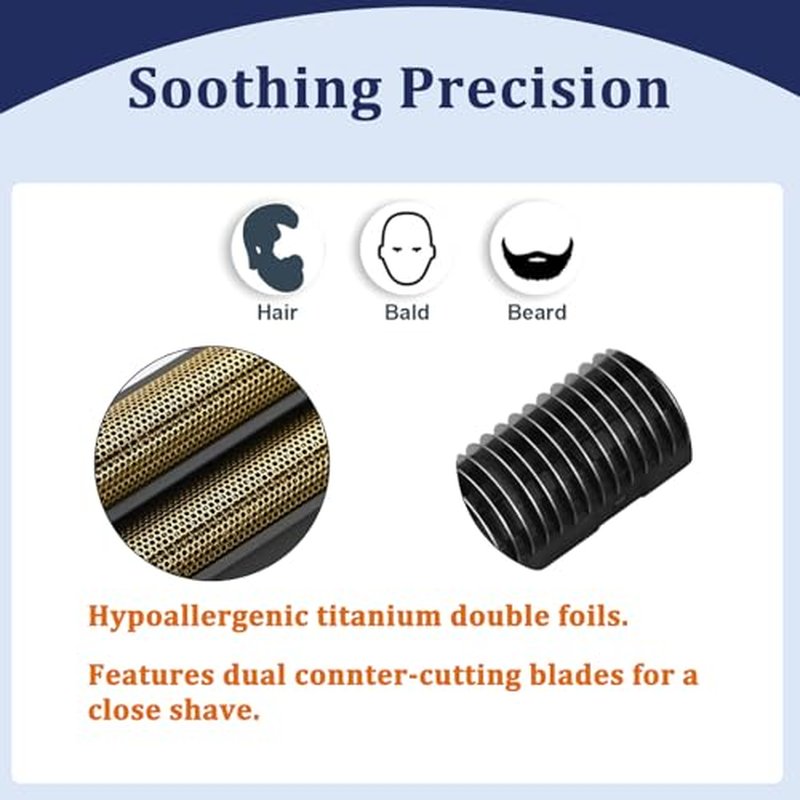 4-Pack Replacement Foil & Cutter Bar Compatible with Wahl Super Close Shaver ? Professional for 7031-100 & 7043-100 Models, Red (5 Star Series Finale)