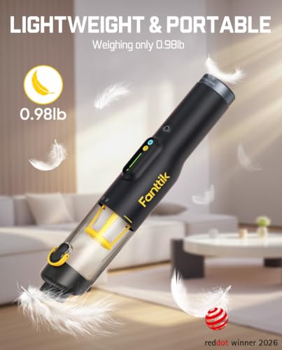 Handheld Cordless Vacuum Cleaner with Crevice Nozzle & LED Display