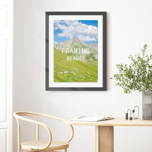 Picrit 24x32 Black Poster Frame 3 Pack - Wall Mountable Art Frames for Photos