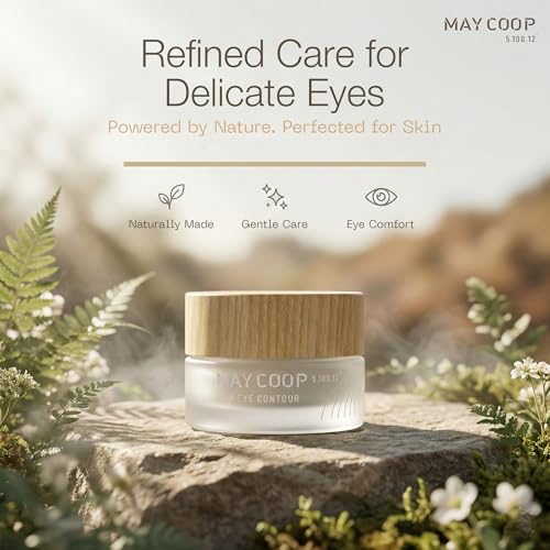 MAY COOP Raw Eye Contour | Korean Eye Cream with Sugar Maple Extract & Peptides, Hydrating Cream Contour for Daily Care, Lightweight Formula for Sensitive Skin, 0.67 fl oz