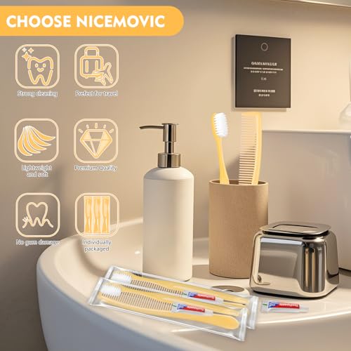 120 Pack Disposable Travel Toothbrush Sets with Toothpaste and Comb - Homeless Care Bulk