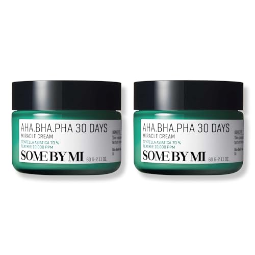SOME BY MI AHA BHA PHA 30 Days Miracle Face Moisturizer Pack of 2 - Gentle Skin Clarifying Cream for All Skin Types
