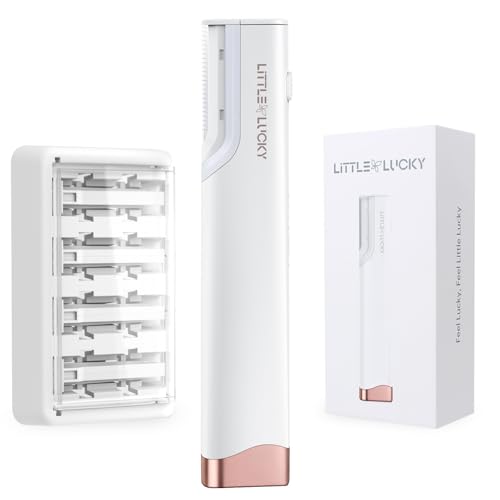 Sonic Dermaplaning Tool for Face – Littlelucky Rechargeable Dermaplane Razor (White)