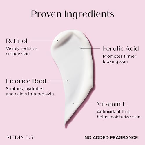 Medix 5.5 Fragrance Free Retinol Age Rewind Cream + 3% Hyaluronic Acid Hydrating Body Serum Set