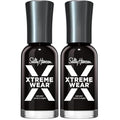 Sally Hansen Xtreme Wear Nail Polish, Streak-Free, Shiny Finish, Long-Lasting Nail Color, Black Out, 0.40 fl oz (Pack of 2)